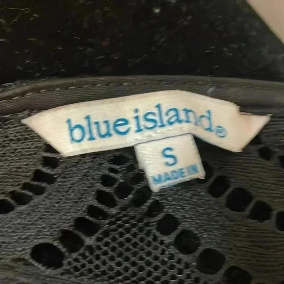 Blue Island Women’s Small Black Lacy Swim Nylon Coverup - Picture 7 of 10